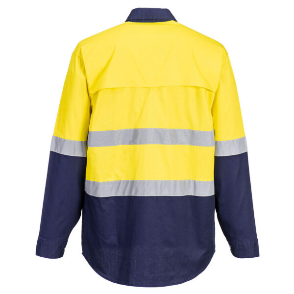 Portwest Shirt Long Sleeve D/N Yellow/Navy or Orange/Navy - Image 4