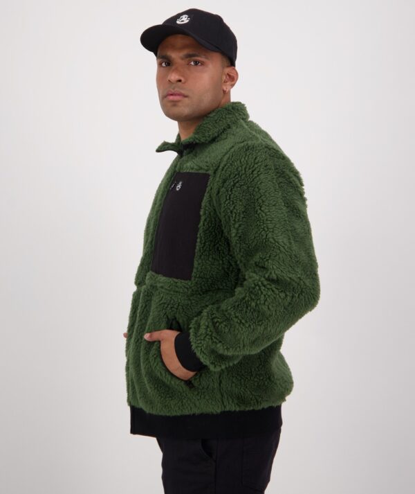 Swanndri Wool Fleece Churchill V2 Men's Jacket - Hunter Green - Image 3