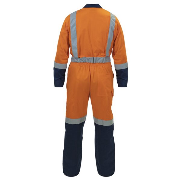 Bison Overall TTMC Cotton Workzone Lightweight Zip Orange/Navy - Image 3