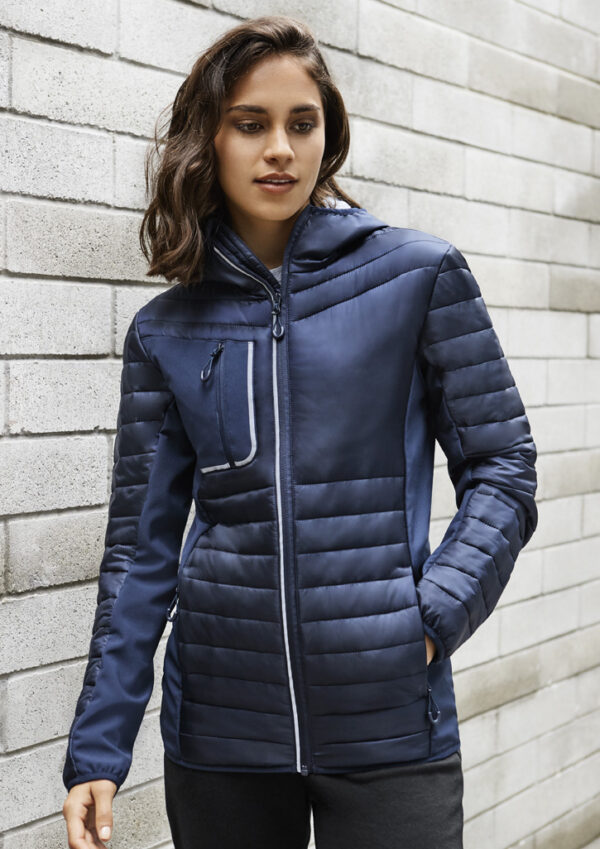 Unisex Patrol Jacket Black Silver or Navy Silver J134M - Image 2