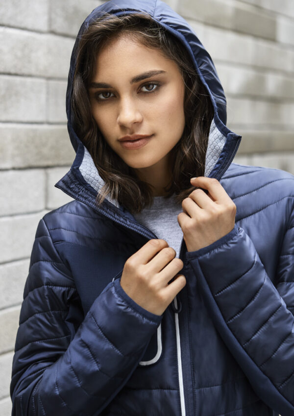 Unisex Patrol Jacket Black Silver or Navy Silver J134M - Image 5
