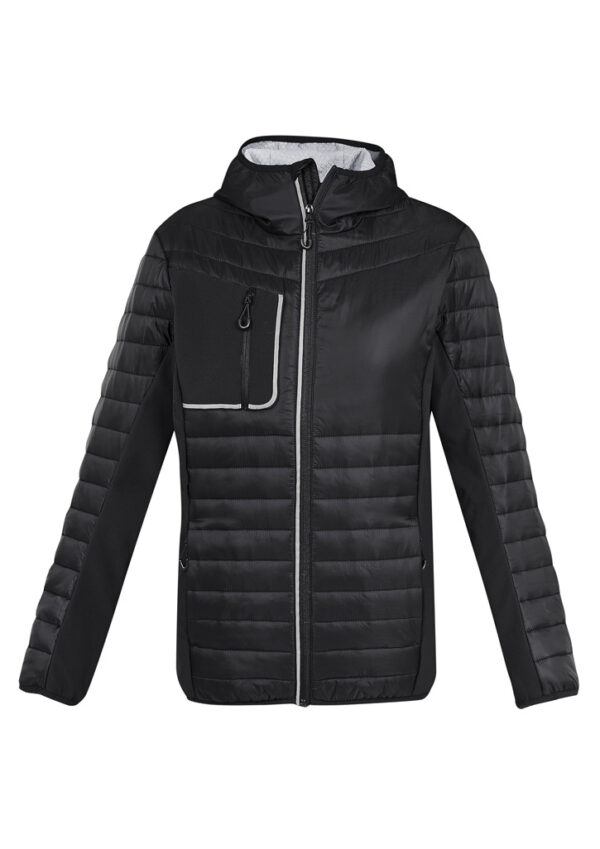 Unisex Patrol Jacket Black Silver or Navy Silver J134M - Image 8