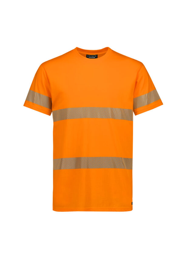 Syzmik Hi Vis Tee Shirt, Segmented Tape, Cotton Yellow or Orange - Image 2
