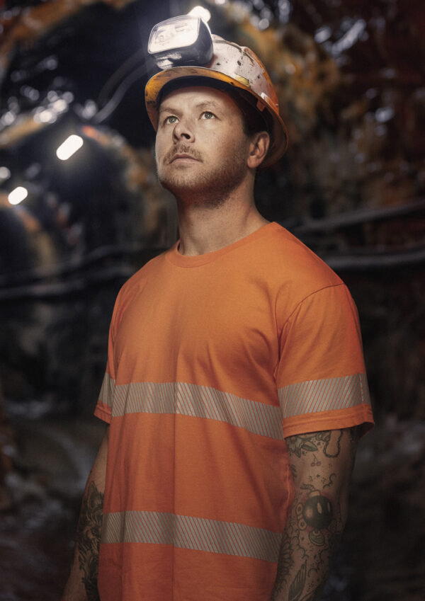 Syzmik Hi Vis Tee Shirt, Segmented Tape, Cotton Yellow or Orange ZH510