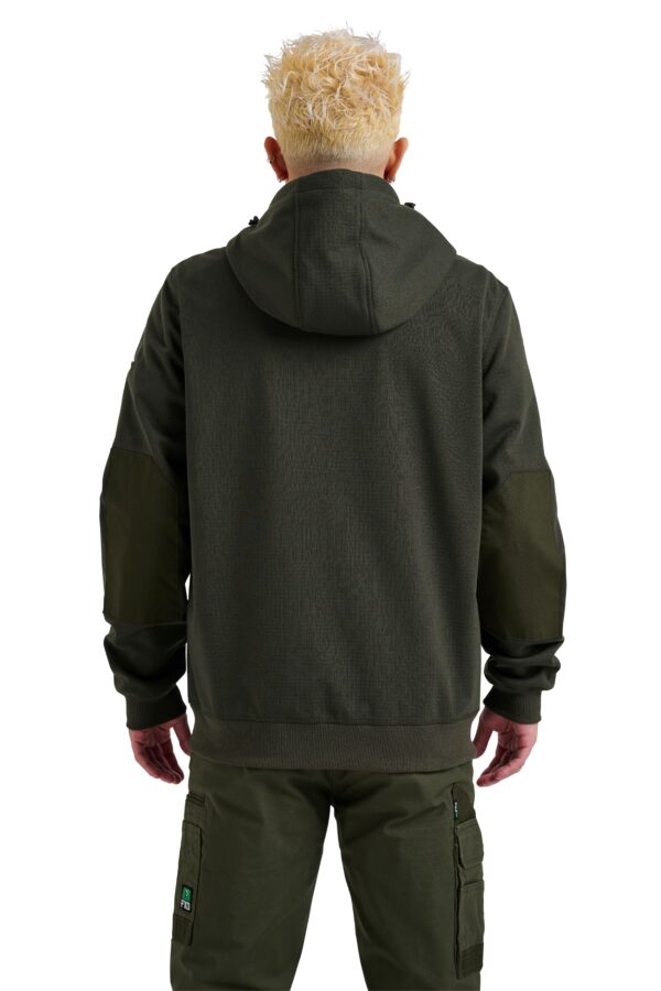 FXD Zip Hoodie rear view green