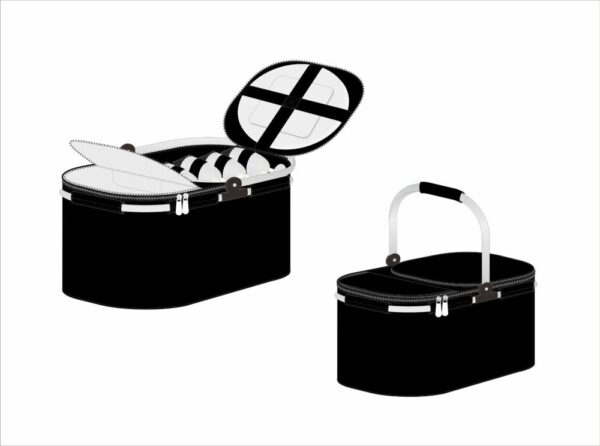 Legend Picnic Basket Cooler - Black 1211 - Image 3