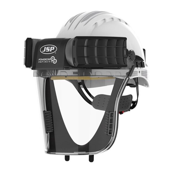 JSP Powercap Infinity PAPR Respirator with Black or White Helmet - Image 3
