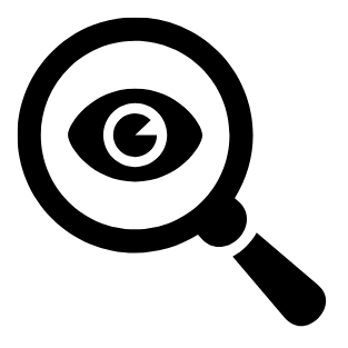 Magnifying Glass with an Eye ICON