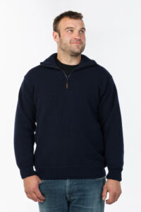 MKM Windbreaker Half Zip Collar Jersey 100% NZ Wool