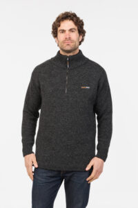 MKM Haast Half Zip Pullover 36.6 Dual Layer  100% NZ Wool