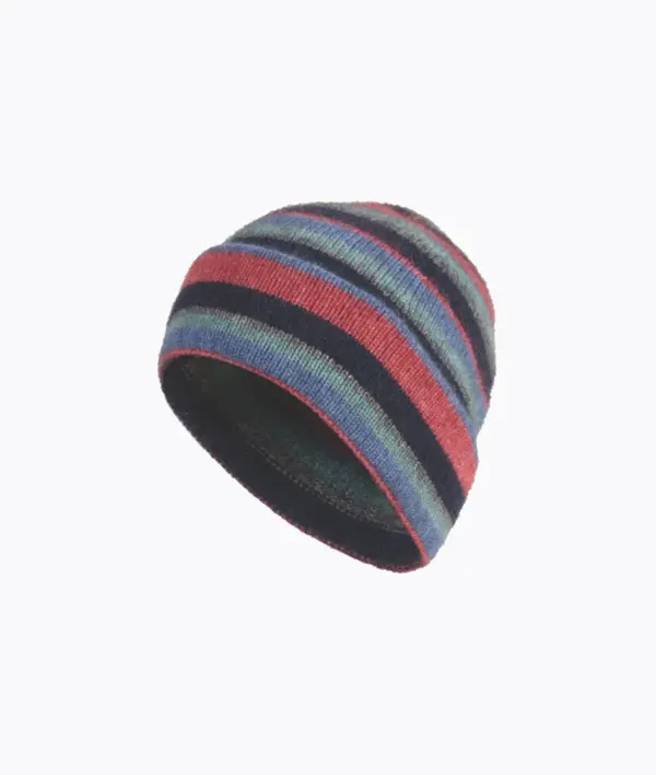 MKM Striped Possum Merino Beanie - Bluebell, Graphite or Charcoal
