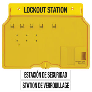 Master Lock Wall Mounted Lockout Station, 4 Padlock