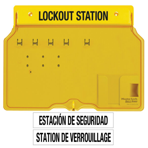 Master Lock Wall Mounted Lockout Station, 5 Padlock