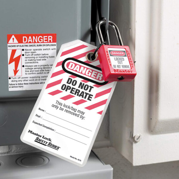 Master Lock Lockout Tag "Do Not Operate" Reusable - Pkt(12) - Image 2