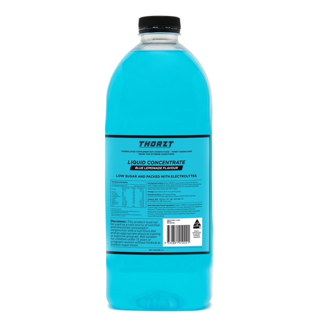 Thorzt 2L Blue Lemonade Liquid Concentrate - Makes 20L