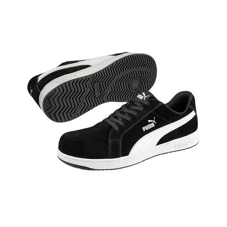 Puma Iconic Safety Shoe Suade Black/White UK sizing - Image 2