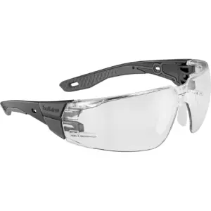 Bolle Rush+ 2.0 Safety Glasses Clear with Black Temples