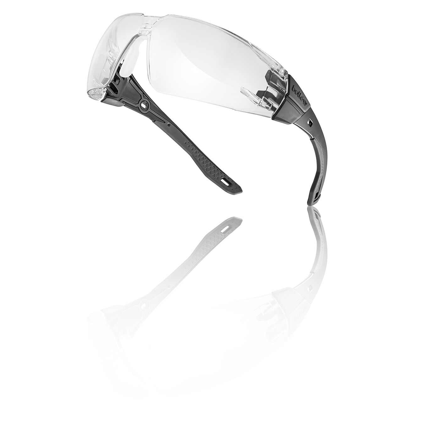 Bolle Rush+ 2.0 Safety Glasses Clear with Black Temples - Image 2