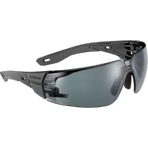 Bolle Rush+ 2.0 Safety Glasses Smoke Lens and Black Temples