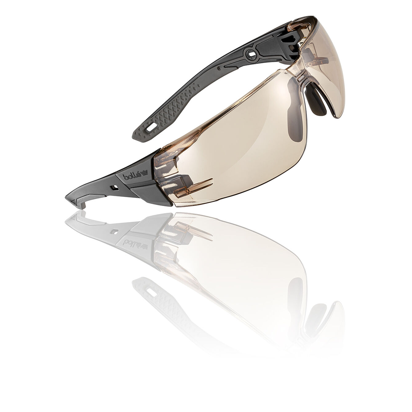 Bolle Rush+ 2.0 Safety Glasses Copper Lens and Black Temples - Image 2