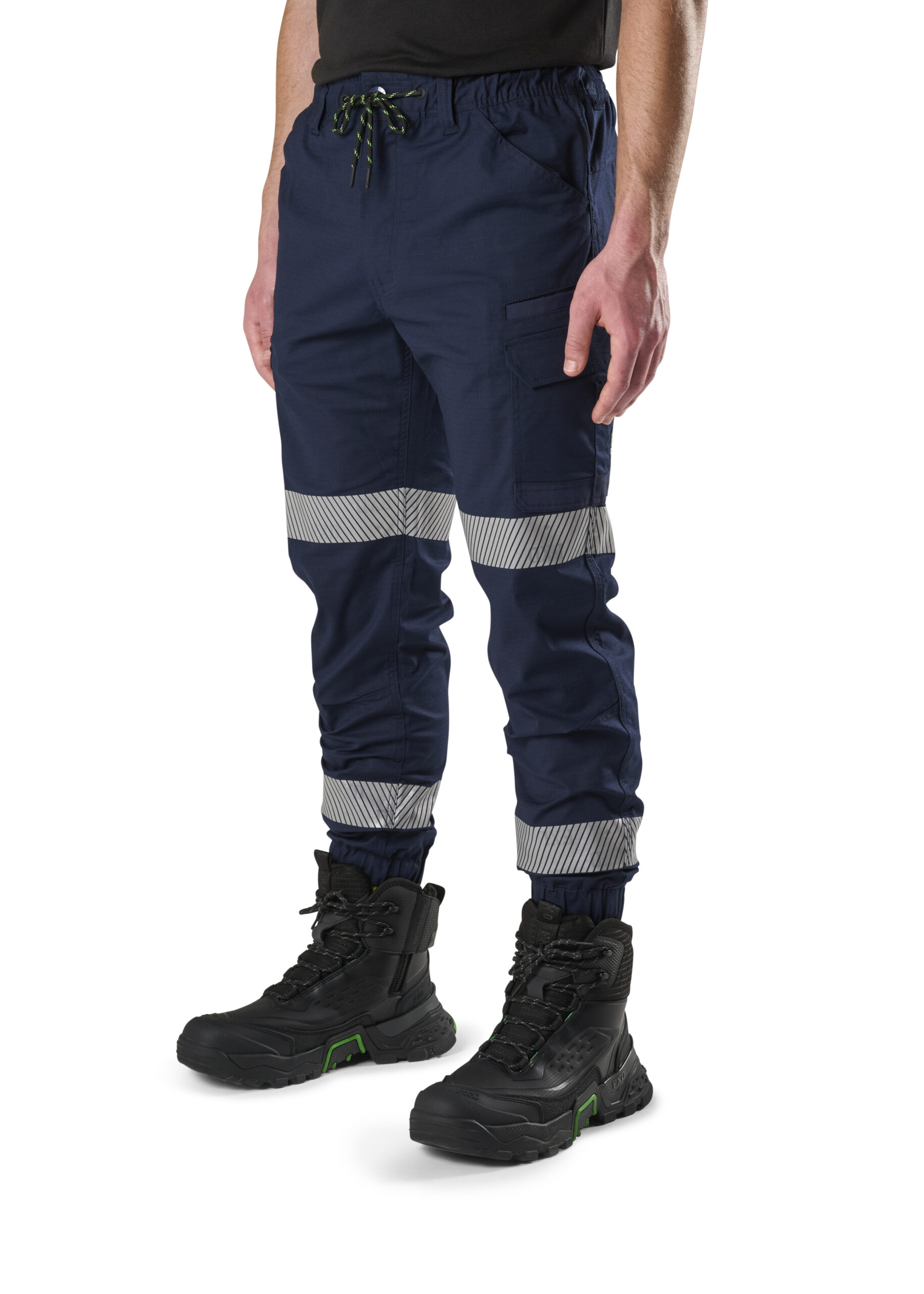 FXD WP-12CT Taped Pant Cuffed Elastic Waist Stretch Ripstop Navy - Image 4