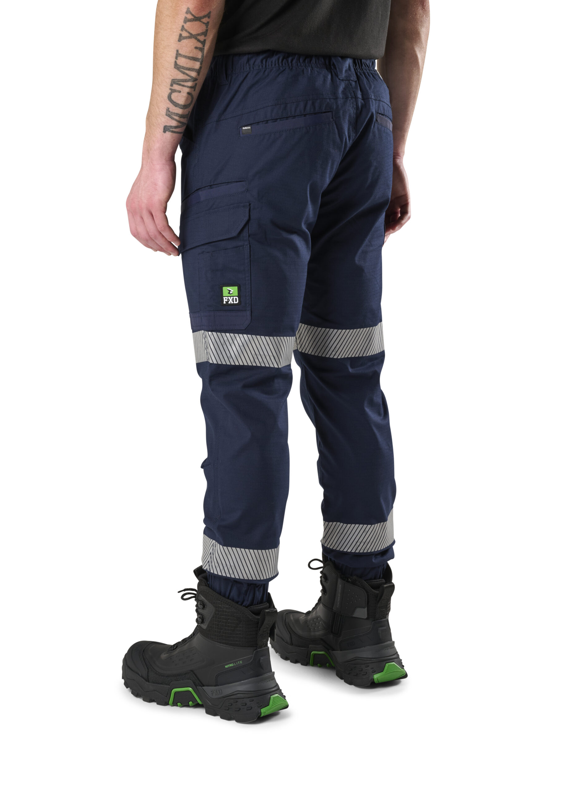 FXD WP-12CT Taped Pant Cuffed Elastic Waist Stretch Ripstop Navy - Image 7