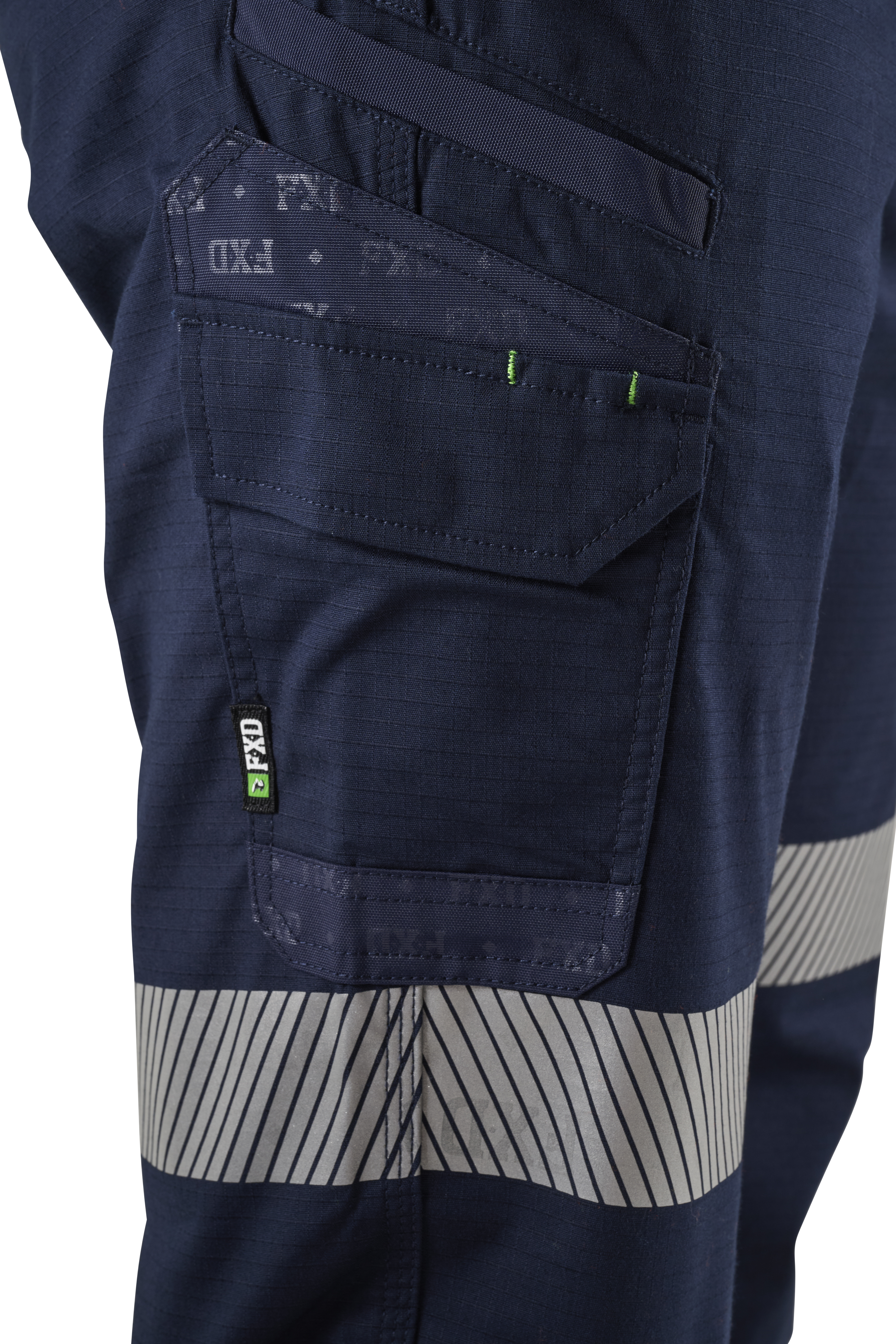 FXD WP-12CT Taped Pant Cuffed Elastic Waist Stretch Ripstop Navy - Image 6