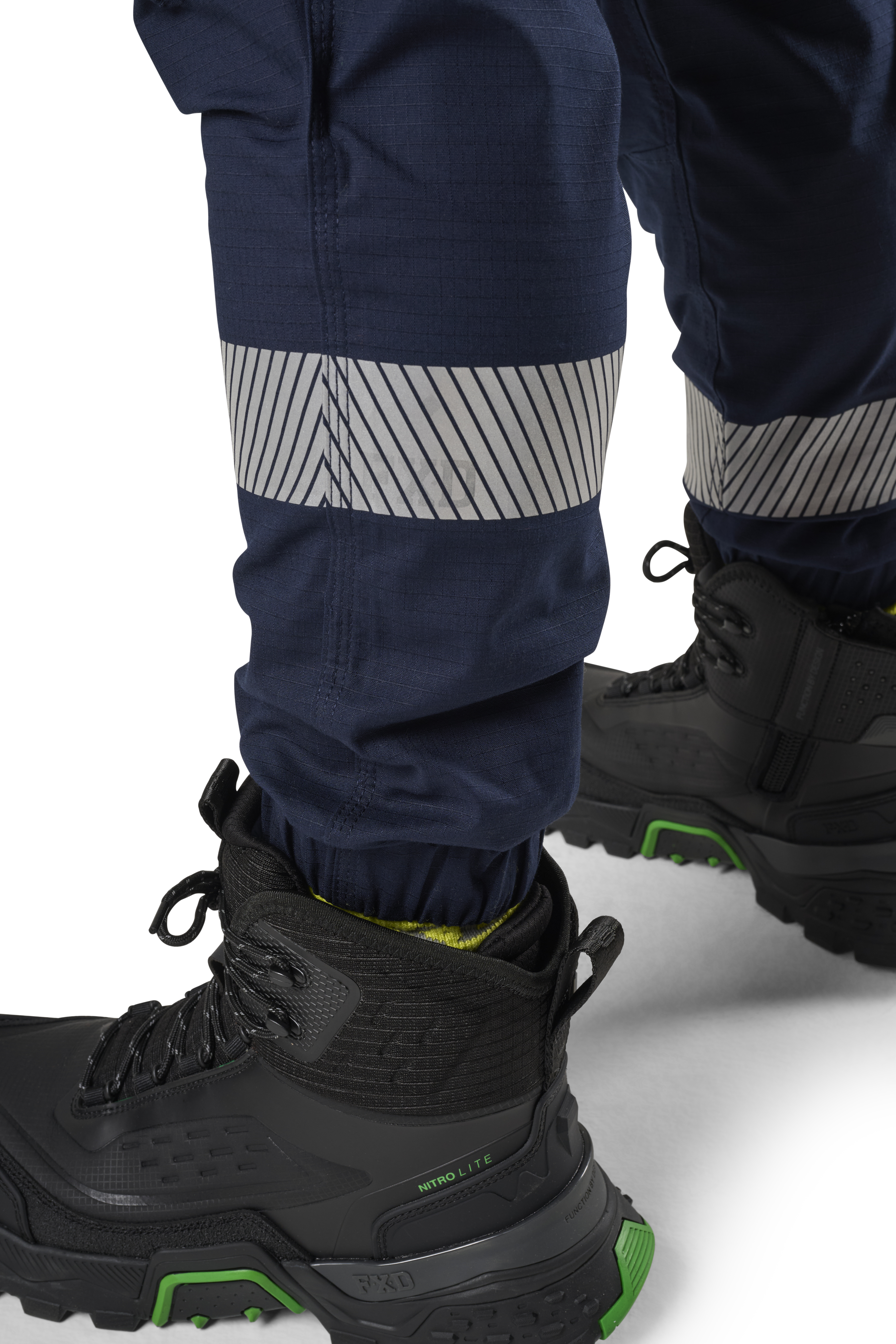 FXD WP-12CT Taped Pant Cuffed Elastic Waist Stretch Ripstop Navy - Image 5