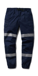 FXD WP-12CT Taped Pant Cuffed Elastic Waist Stretch Ripstop Navy
