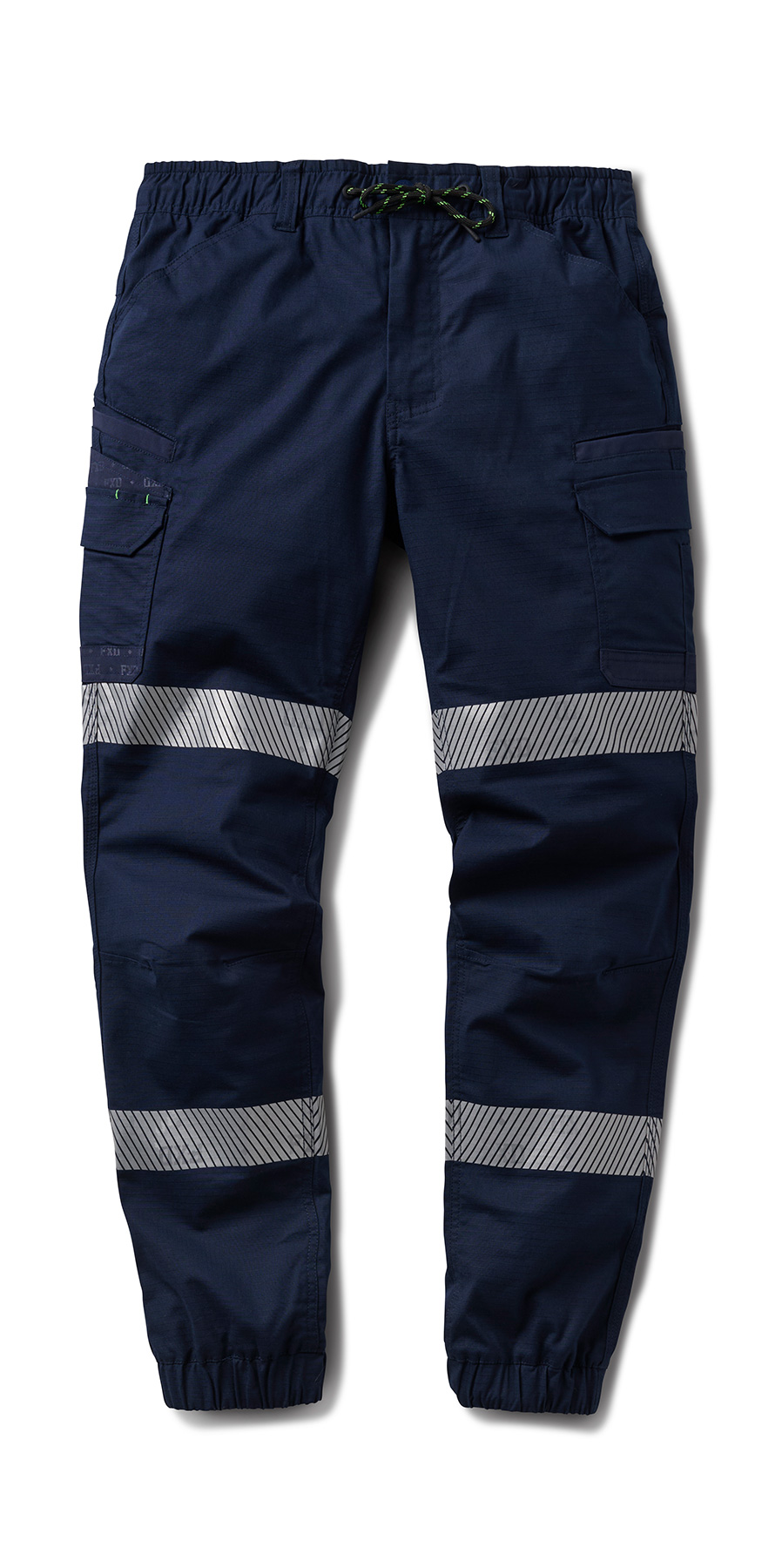 FXD WP-12CT Taped Pant Cuffed Elastic Waist Stretch Ripstop Navy