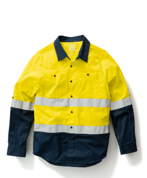 x/dmg Taped Long Sleeve Hi Vis Shirt Orange Or Yellow ULS-1T - Image 3