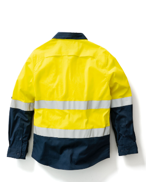 x/dmg Taped Long Sleeve Hi Vis Shirt Orange Or Yellow ULS-1T - Image 4