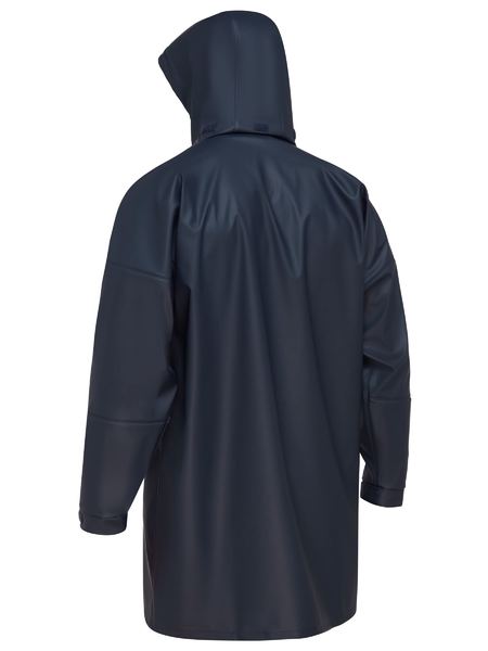 Bisley Stretch PU Rain Coat Navy BJ6835 - Image 4