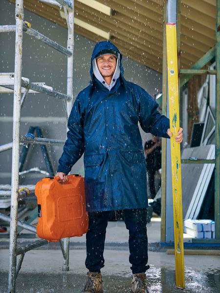 Bisley Stretch PU Rain Coat Navy