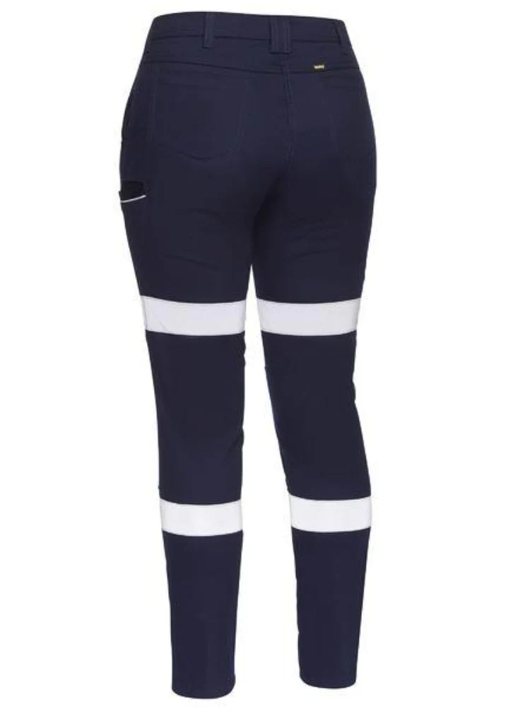 Bisley Womens Taped Mid Rise Stretch Cotton Pants - Image 3