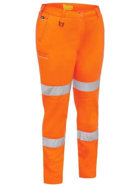 Bisley Womens Taped Mid Rise Stretch Cotton Pants - Image 6