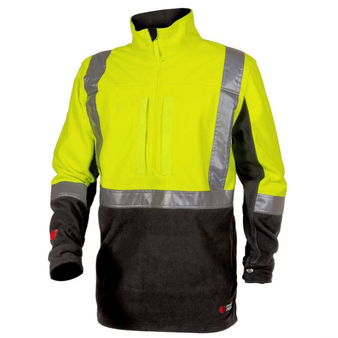 Stoney Creek Hi Vis Windproof Jacket Twin Zip Top Yellow/Black