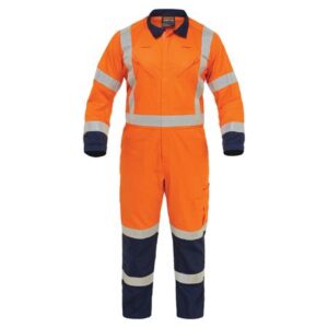 Bison Overalls Cotton TTMC Zip Orange/Navy 210g